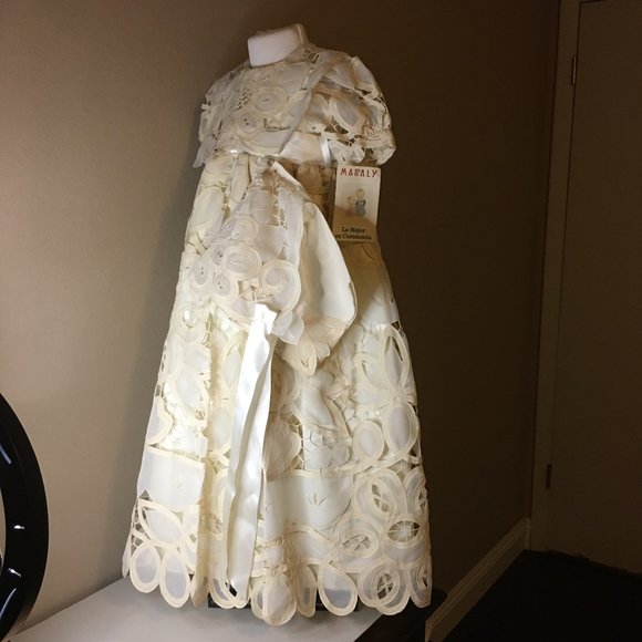 MARALY Traditional Baptism Christening Gown with Bonnet  👼  NEW WITH TAG… - Picture 3 of 16